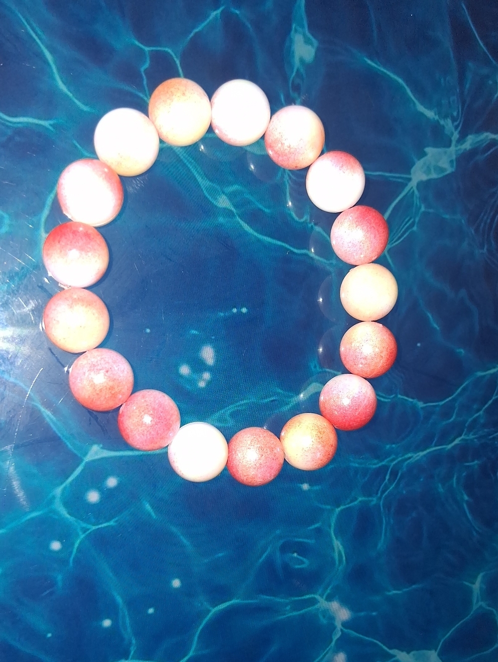 Pink Gradient Beaded Stretch Bracelet